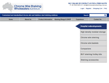Tablet Screenshot of chromewireshelving.com.au